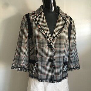 ETCETERA wool cotton check jacket